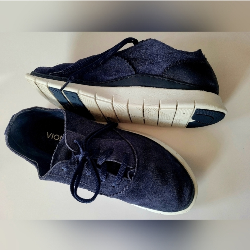 Vionic Women's Taylor Genuine Suede Leather Sneakers Dark Blue US 8.5 - Picture 9 of 13